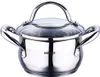 A stainless steel pot with a glass lid and two handles, shown against a white background. Náhľad obrázku produktu