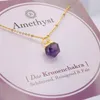 Náhrdelník sakrální čakry Bixorp Gems Ametyst + 18karátové Náhled obrázku produktu 2