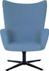 Blauer Sessel Ohrensessel Designer 1-Sitzer Moderner Produktbild-Vorschau 1