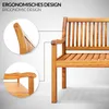 tillvex® panca da giardino in legno marrone chiaro 150 cm / Anteprima dell’immagine prodotto 2