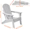 SucceBuy Zestaw 2 krzeseł Adirondack, plastikowe składane Podgląd zdjęcia produktu 8