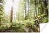 MuchoWow® Poster Zwei Frauen auf einem Mountainbike durch Produktbild-Vorschau 1