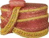 Royaler Turban in Rot mit Goldapplikationen Produktbild-Vorschau 2