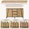 Merax Sideboard mit 2 Türen und 3 Schubladen, Kommode mit 2 Produktbild-Vorschau 6