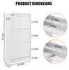 VEVOR Schuhschrank Schmal, Schuhregal Weiß, 600 x 237 x Produktbild-Vorschau 7