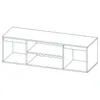 A line drawing of a white oak TV stand with shelves. Náhled obrázku produktu