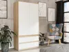 Skříň šatna 90 cm 2 dveře 2 zásuvky FRAMIRE B-9TIP sonoma Náhled obrázku produktu 2