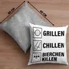 Trendation - Grill Deko-Kissen mit Füllung 40x40 Geschenk Produktbild-Vorschau 4