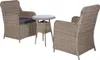 vidaXL 3-tlg. Bistro-Set mit Kissen Poly Rattan Braun Produktbild-Vorschau 1