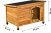 Hundehütte aus Holz "Max" – 85 x 57 x 58 cm – Braun Produktbild-Vorschau 3