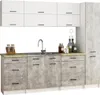 Hochschrank 40 cm VERMINA - weiß / Beton Produktbild-Vorschau 4