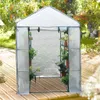 HI Gewächshaus mit 8 Ablagen 140x140x200 cm Transparent Produktbild-Vorschau 2