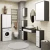Badezimmerschrank 180 cm Graphitgrau und Weiß - Elegante Produktbild-Vorschau 8