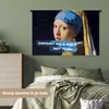 MuchoWow® Wandteppich Wandbehang Vermeer - Das Mädchen mit Produktbild-Vorschau 4