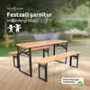 holz4home® Bierzeltgarnitur für Kinder 3-teilig aus Holz I Produktbild-Vorschau 2