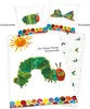 A flat lay of bedding with illustrations of The Very Hungry Caterpillar. Podgląd zdjęcia produktu