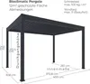 E Bioclimatic Lamellen Pergola elektrisch Lamellendach 4x3m Produktbild-Vorschau 3