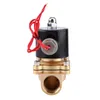 A close-up, front-facing view of a solenoid valve against a white background. Voir les images du produit