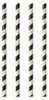 PAPSTAR Trinkhalme Papier, schwarz/weiß "Stripes", 20 cm, Ø Produktbild-Vorschau 2