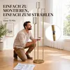 HOMCOM Stehlampe Wohnzimmer mit Regal, Glasschirmen, für Produktbild-Vorschau 9