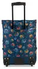 The back view of a rolling shopping bag with a floral pattern. Produktbild-Vorschau