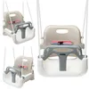 A collage of three images showing a baby swing seat from different angles. Produktbild-Vorschau