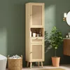 Flieks Badezimmer-Hochschrank mit Rattan-Schranktüren, Produktbild-Vorschau 1
