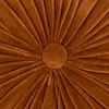 Kissen Samtkissen rund dunkles camel braun 60x12cm Produktbild-Vorschau 4
