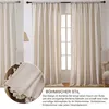 2er Set Boho Vorhang Beige Leinenoptik Gardinen für Produktbild-Vorschau 5