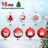 A collection of Christmas ornaments displayed against a snowy background with hints of a Christmas tree. Náhled obrázku produktu