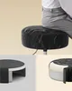 A collage showing a person sitting on a black stool, and close-ups of the stool's construction. Náhled obrázku produktu