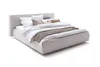KAWOLA Bett CARLO Polsterbett Stoff hellgrau 200x200cm Produktbild-Vorschau 4