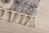 Teppich Wohnzimmer Schlafzimmer Hellgrau Grau Hochflor Produktbild-Vorschau 4