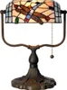 Clayre & Eef Lampada da tavolo Tiffany 27x20x36 cm Blu Anteprima dell’immagine prodotto 1