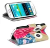 Two views of a white Samsung Galaxy S3 Mini smartphone in a protective case with an owl design. Produktbild-Vorschau