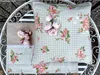 Kissen-Bezug 40x40 cm Rosen Blumen beige weiß Baumwolle Produktbild-Vorschau 2
