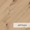A close-up of wood grain with the word 'ARTISAN' overlaid. Voir les images du produit
