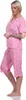 Damen Capri Pyjama mit kurzen Ärmeln; Altrosa/XL/42 Produktbild-Vorschau 3