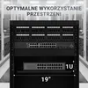 Extralink Półka 1U 300mm Czarna 19", do szaf wiszących, Podgląd zdjęcia produktu 6
