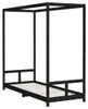 vidaXL Dětská postýlka Black 80x200 cm Masivní borovicové Náhled obrázku produktu 3