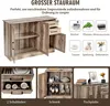 COSTWAY Sideboard mit 2 Schubladen, 3 Türen, 1 Produktbild-Vorschau 4