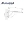 GlasHomeCenter - Pensilina in vetro - vetro trasparente - Anteprima dell’immagine prodotto 3