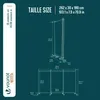 VOUNOT® Paravent Raumteiler 3 Teilig auf Rollen Freistehend Produktbild-Vorschau 3