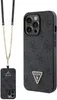 A black Guess phone case with a chain strap and a separate phone case with a chain attachment are displayed against a white background. Náhled obrázku produktu