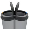 Abfalleimer 2x25 Liter Duo Bin - Farbe: grau mit schwarzem Produktbild-Vorschau 13
