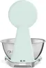 A stand mixer viewed from the back, with its bowl attached. Voir les images du produit