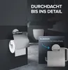 Toilettenpapierhalter Edelstahl silber mit Deckel und Produktbild-Vorschau 6