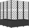 Pflanzkübel mit Spalier Schwarz 120x120x136 cm PP Produktbild-Vorschau 6