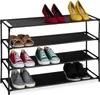 Relaxdays Schuhregal, mit 4 Ebenen, Metall Schuhablage, Produktbild-Vorschau 1