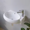AQUABATOS Keramik Hängewaschbecken 44x29x13.5cm Badezimmer Produktbild-Vorschau 2